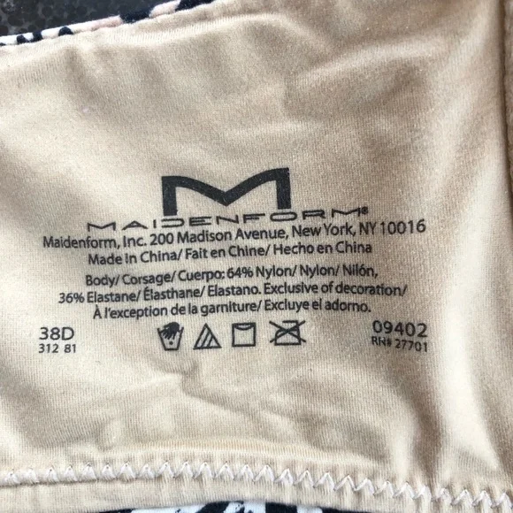 Soft & silky animal print bra, size 38D by Maidenform - Picture 7 of 7